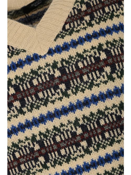 Gilet Fleres in jacquard di alpaca e lana Ecrù WEEKEND MAX MARA | 2525356022600026